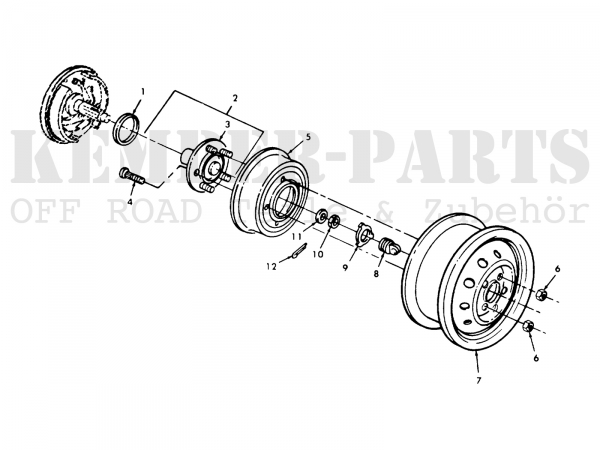 M151 Mutter Lifting Eye am Rad