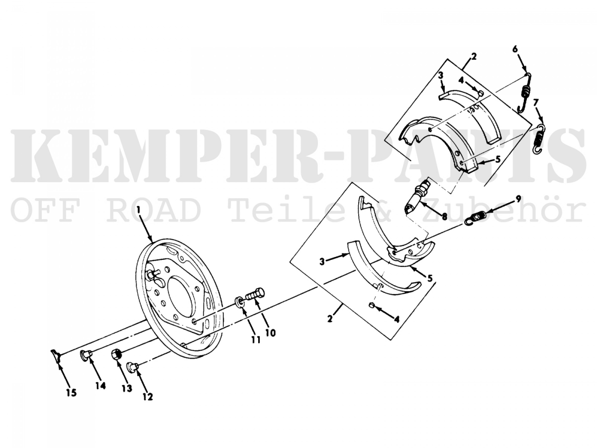 FORD MUTT M151 Bremsfedern KIT | Bremse | KEMPER-PARTS
