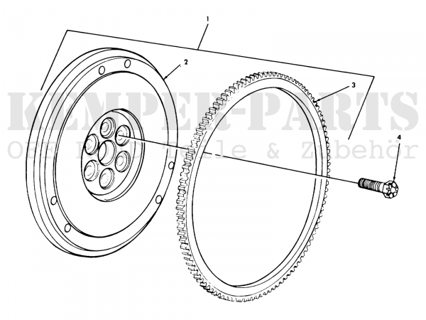 M151 Schwungrad / Schwungscheibe mit Rost