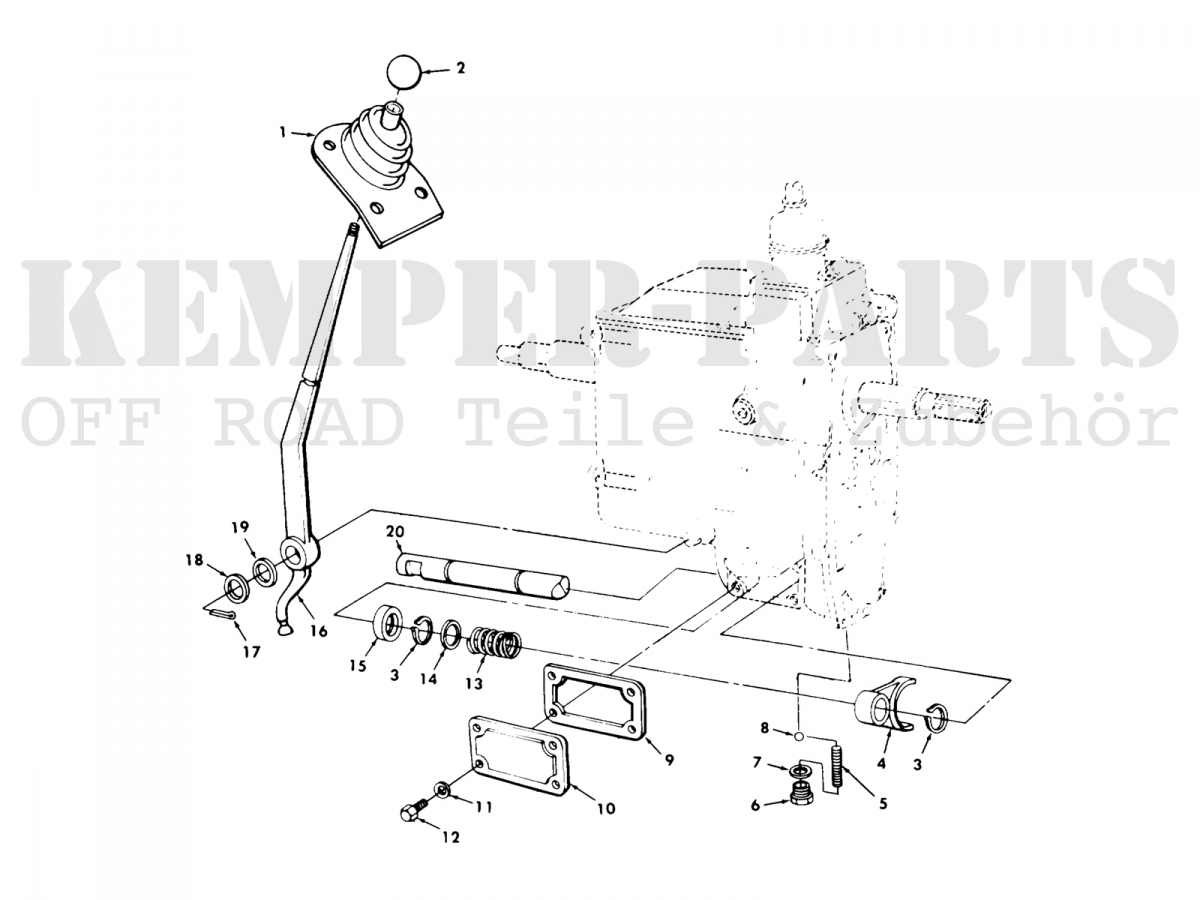 FORD MUTT M151 4Wheel Lever Boot | Transmission | KEMPER-PARTS